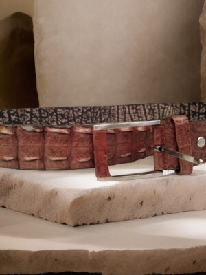 Handcrafted Crocodile Leather Belt