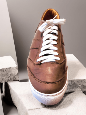 Mocca Leather Sneaker - Handcrafted Luxury for Every Step